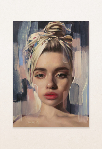 Oil on paper blossom